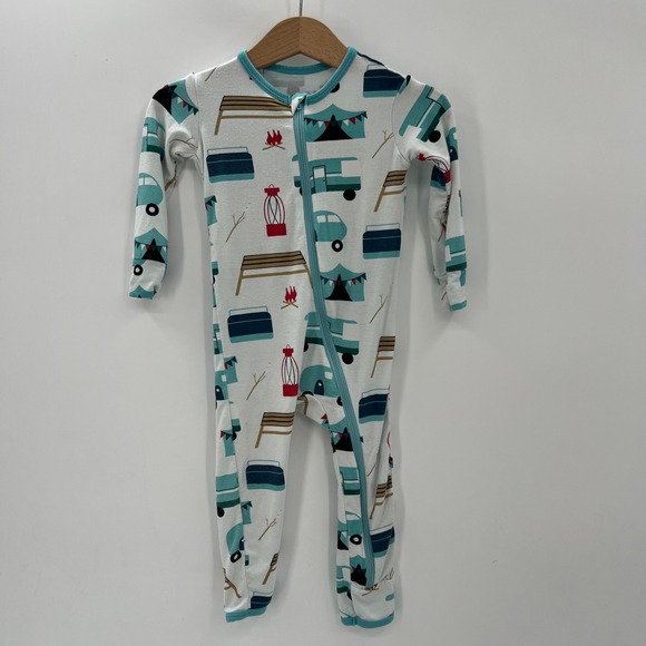 Kickee Pants Other - KicKee Pants Camping Print Bamboo Viscose Footless Romper Pajamas 12-18 Months